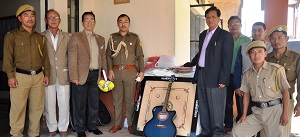 The Officers of Raj Bhavan handover games and sports item to jailer incharge for jailer of central jail Jullang, Itanagar on 3rd February�2017